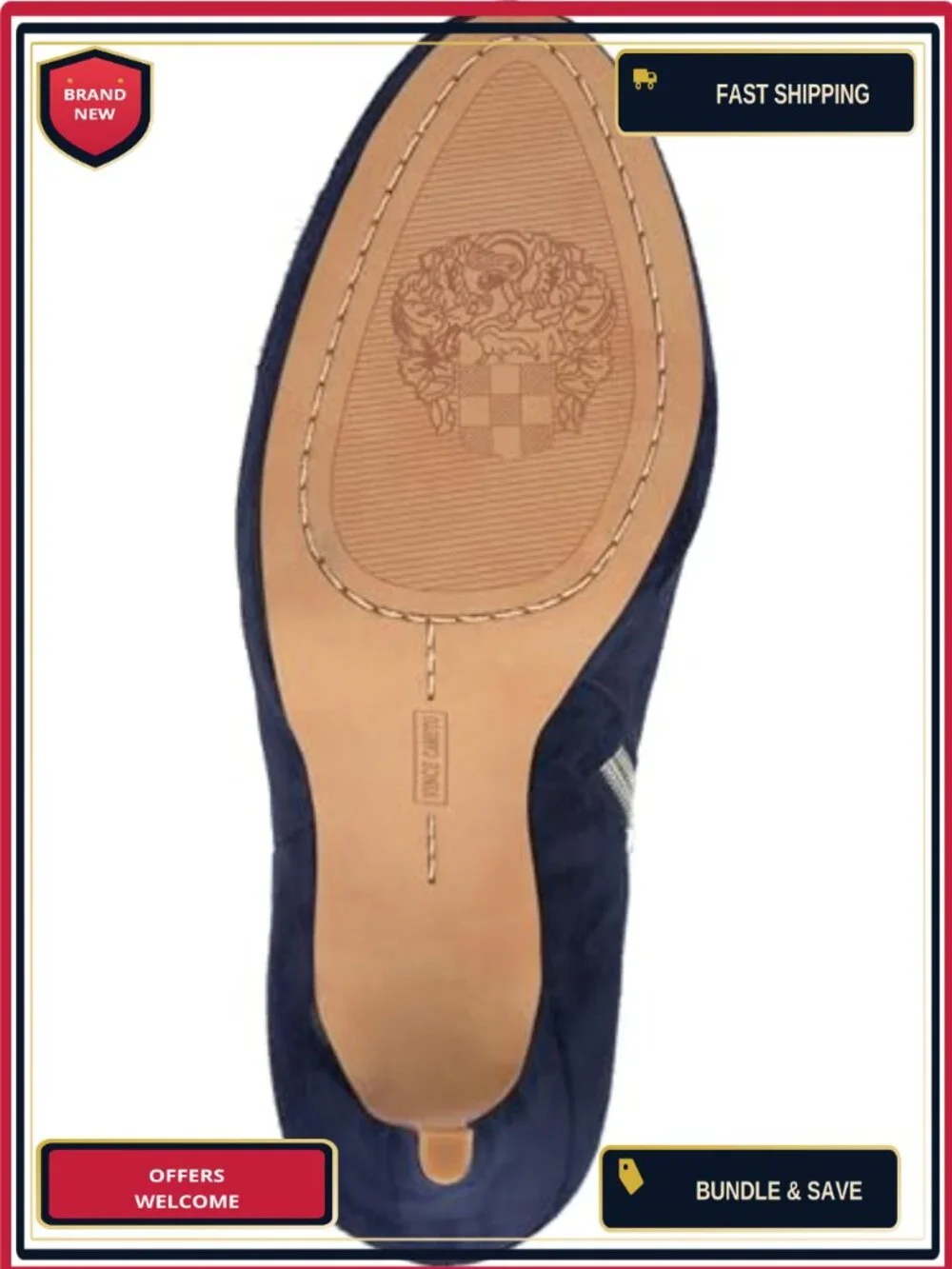 Vince Camuto Elvin Suede Platform Bootie Almond Toe Zipper Ankle Boots